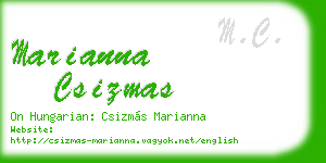 marianna csizmas business card
