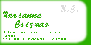 marianna csizmas business card